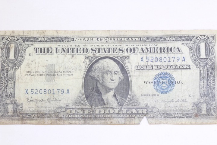 lot 4324 image: 1957 B $1.00 Silver Cert