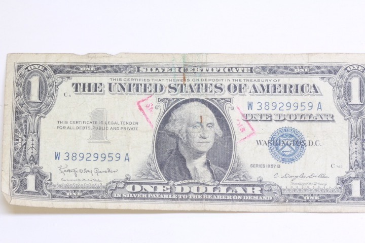 lot 4326 image: 1957 B $1.00 Silver Cert
