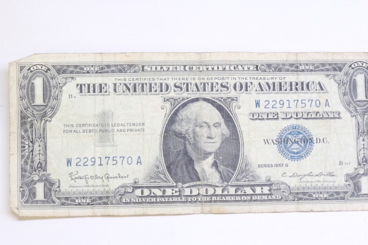lot 4327 image: 1957 B $1.00 Silver Cert