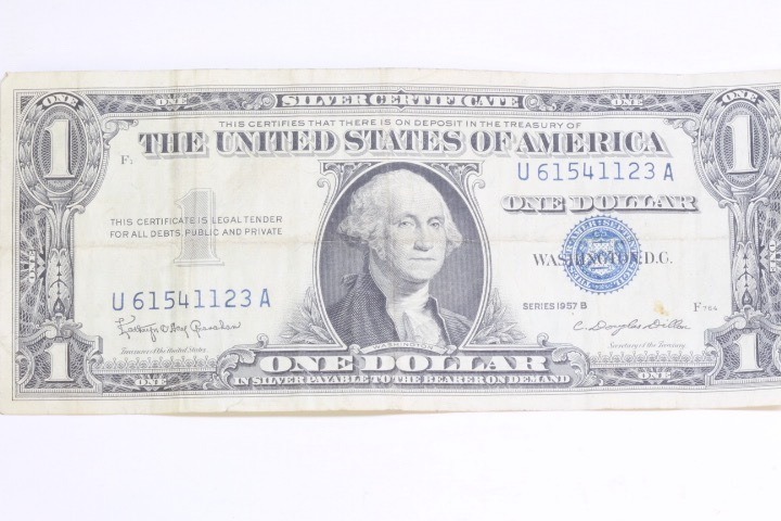 lot 4328 image: 1957 B $1.00 Silver Cert