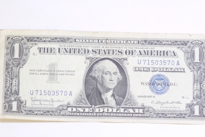 lot 4329 image: 1957 B $1.00 Silver Cert