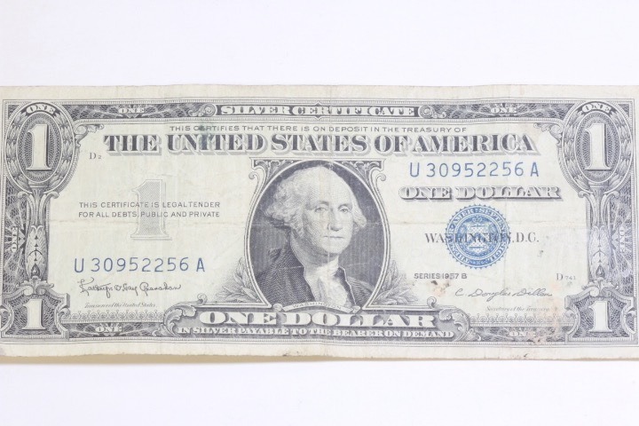 lot 4330 image: 1957 B $1.00 Silver Cert