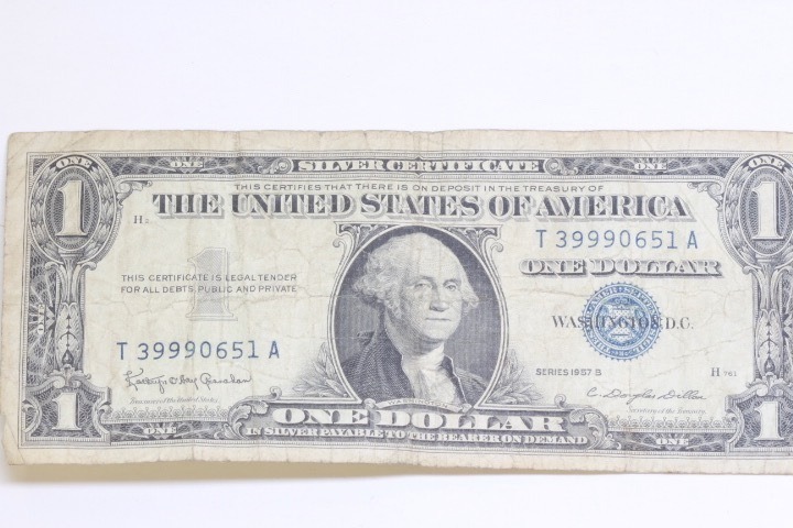lot 4331 image: 1957 B $1.00 Silver Cert