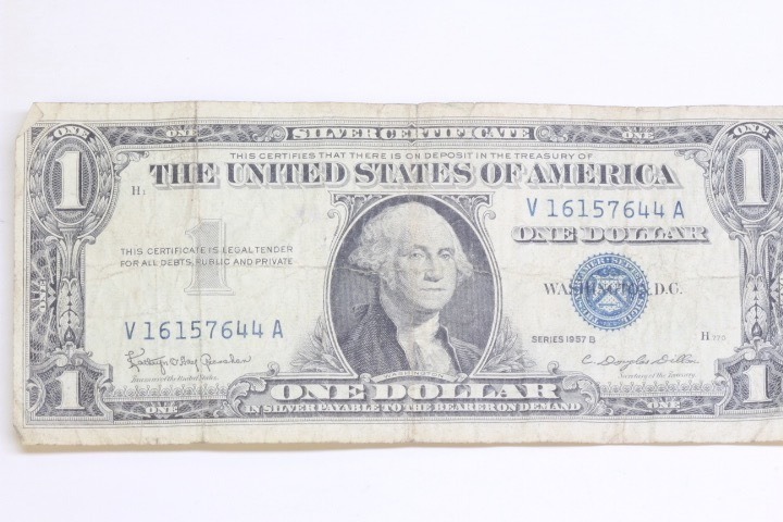 lot 4332 image: 1957 B $1.00 Silver Cert
