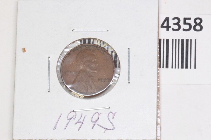 lot 4358 image: 1949-S Wheat penny