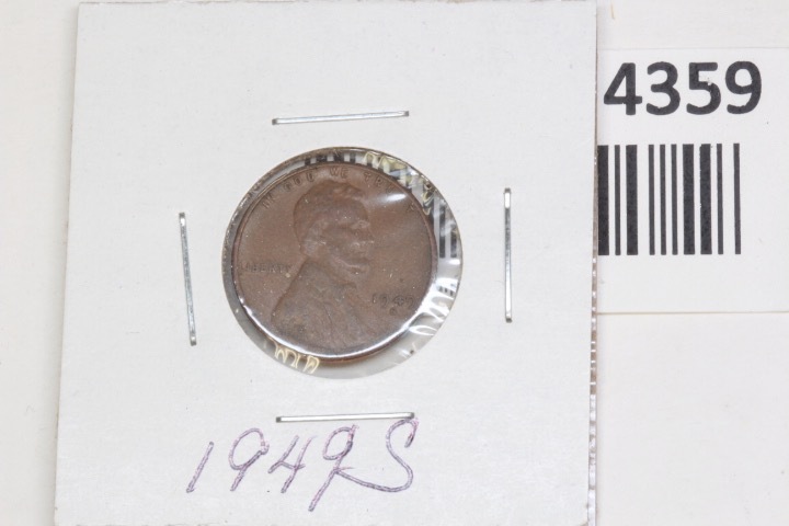 lot 4359 image: 1949-S Wheat penny
