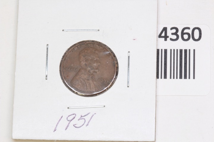 lot 4360 image: 1951 Wheat penny