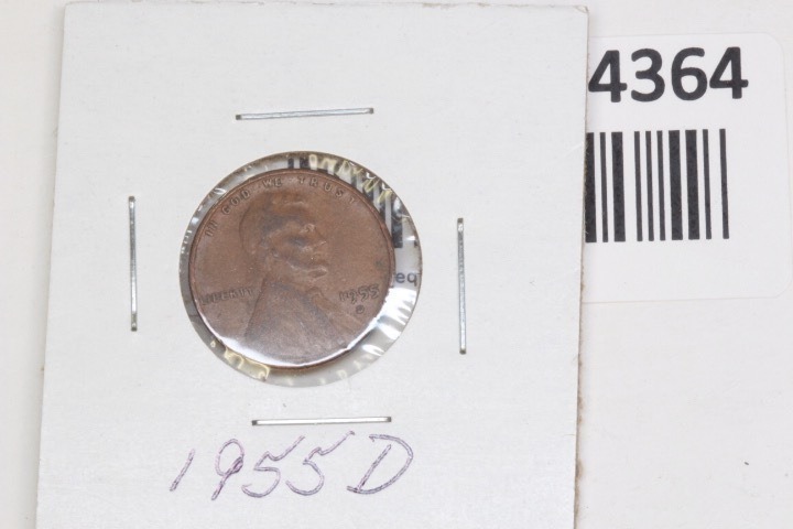 lot 4364 image: 1955 D Wheat Penny