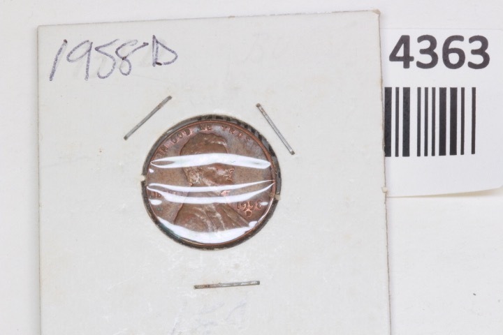 lot 4363 image: 1958 D Wheat penny