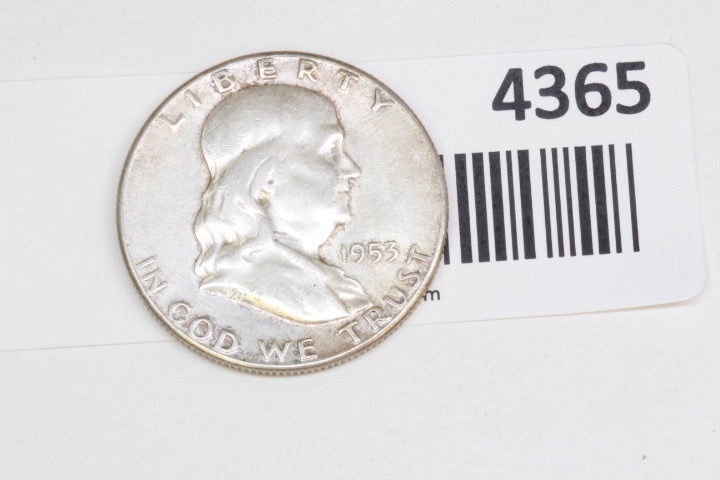 lot 4365 image: 1953 Franklin half dollar