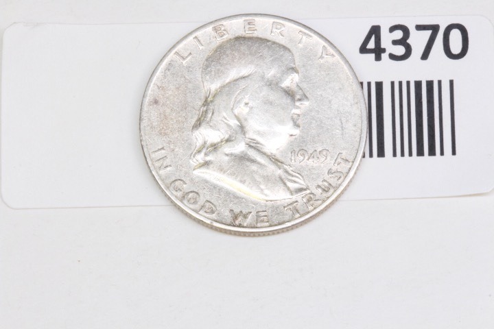 lot 4370 image: 1949 Franklin half dollar