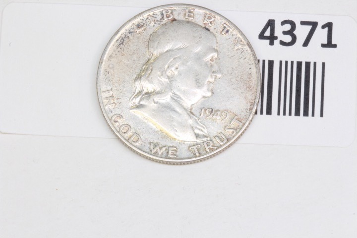 lot 4371 image: 1949 Franklin half dollar
