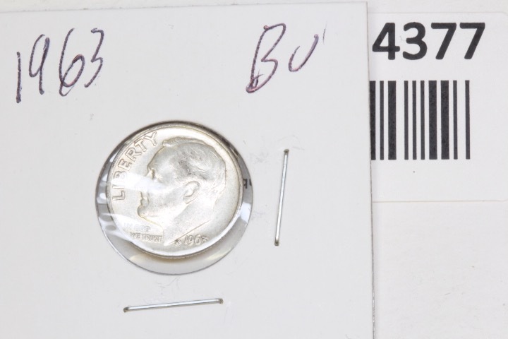 lot 4377 image: 1963 dime, BU