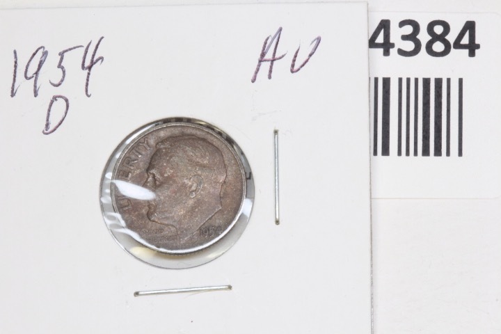 lot 4384 image: 1954-D Roosevelt, AU