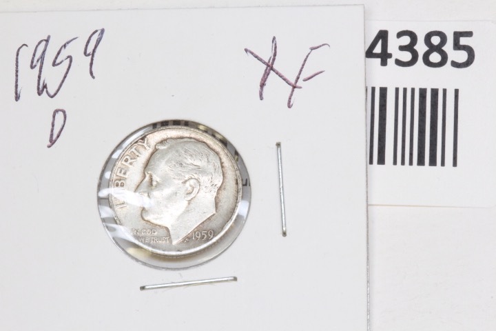 lot 4385 image: 1959-D Roosevelt, Extra fine