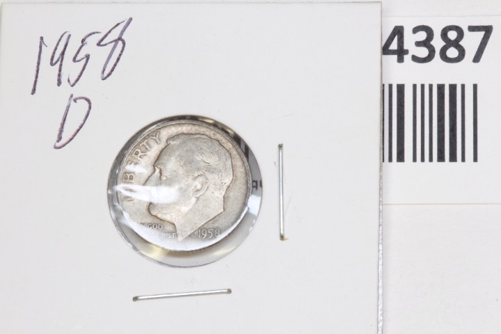 lot 4387 image: 1958-D Roosevelt Dime