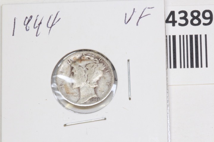 lot 4389 image: 1944 Mercury head, Very Fine