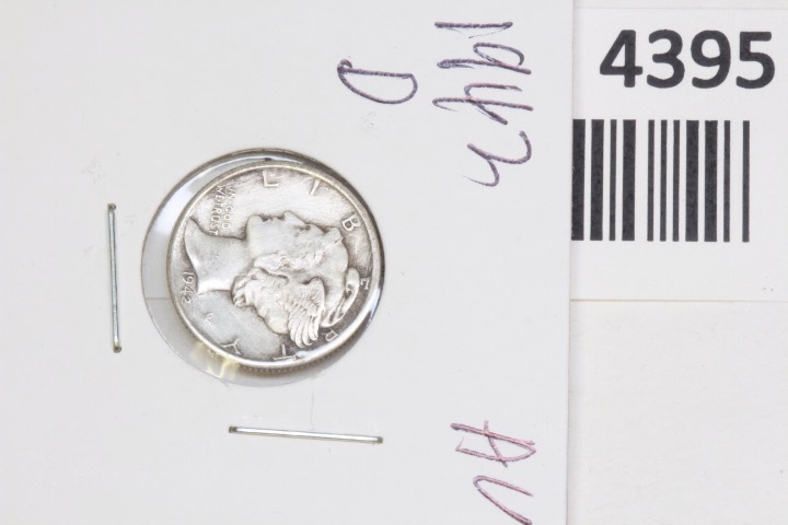 lot 4395 image: 1942 D Mercury Dime AU