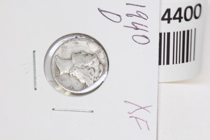 lot 4400 image: 1940-D Mercury head dime, XF