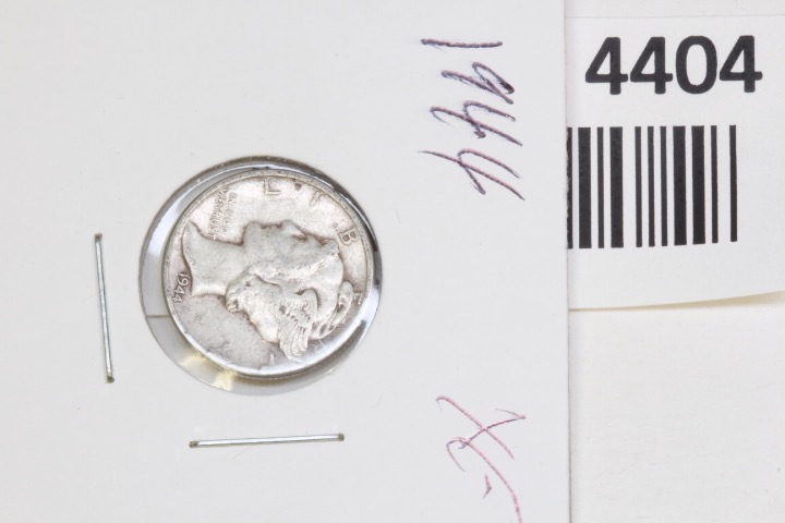 lot 4404 image: 1944 Mercury head dime, extra fine