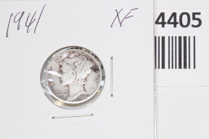 lot 4405 image: 1941 Mercury head dime, extra fine