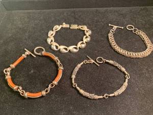 lot 30 image: Four Sterling Bracelets