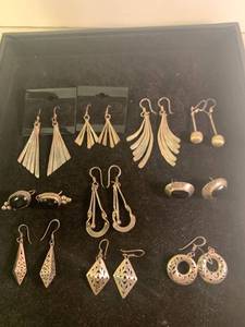 lot 36 image: Ten Pairs of Sterling Earrings