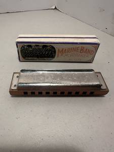 lot 110 image: Homer Marine Band Harmonica Germany No. 1896