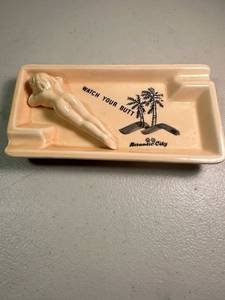 lot 139 image: Vintage Nudie Girl Ceramic Ashtray Atlantic City