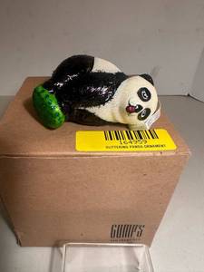 lot 182 image: Gumps San Francisco glitter panda ornament
