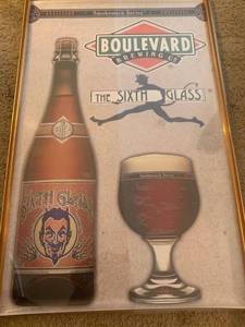 lot 210 image: Boulevard Brewing Co. Poster The Sixth Glass