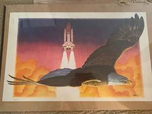lot 215 image: Space ShuttleEagle Poster by David K. Stone