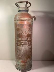 lot 225 image: Antique Copper Fire Extinguisher