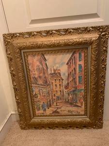 lot 242 image: French Street Scene Signed Robert Bailey
