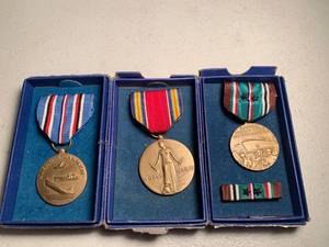 lot 268 image: Three WWII Military Medals