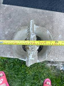 lot 309 image: Concrete basket planter with Hello Kitty bow