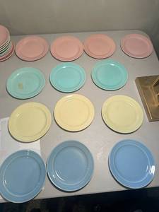 lot 317 image: lot of Lu-Ray vintage saucer plates, salad plates