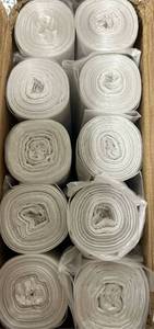 lot 3421 image: Case of 10 Rolls of Plastic Bags 40 x 48 in. Clear
