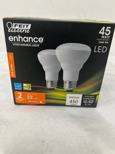 lot 3434 image: Set of 2 Feit 3505781 6.8W Electric LED Bulb Soft White