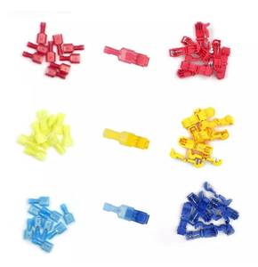 lot 3448 image: (60 Pcs 30 Pairs) T-Tap Wire Connectors, T Tap Electrical Connectors Quick Wire Splice Taps and Insulated Male Quick Disconnect Terminal