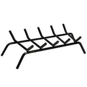 lot 3468 image: Panacea Wrought Iron Five Bar Fireplace Grate Black 23