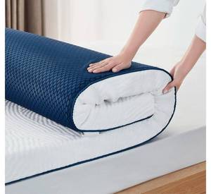 lot 4220 image: LINSY LIVING 3 Inches Queen Memory Foam Mattress Topper, Cooling Gel-Infused Swirl Memory Foam, Soft Bed Topper with Tencel�� Cover, CertiPUR-US and Oeko-TEX Certified, 80 L  60 W  3 H MSRP $170