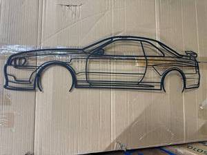 lot 4259 image: Sports Car Wall Art Metal 32x8