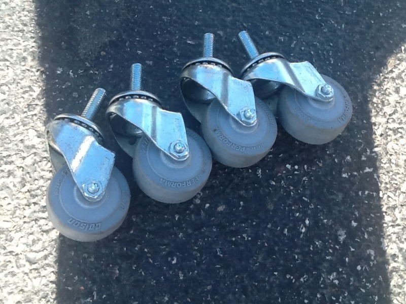 lot 110 image: 4 new bolt on swivel casters 3 inch heavy-duty