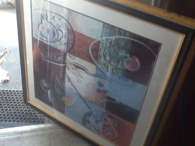 lot 116 image: Very nice large framed picture great for Decour in restaurant bar basement use your imagination  3 x 3