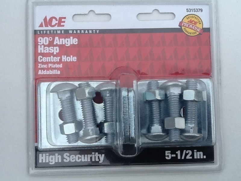 lot 126 image: Lot of five new angle hasps