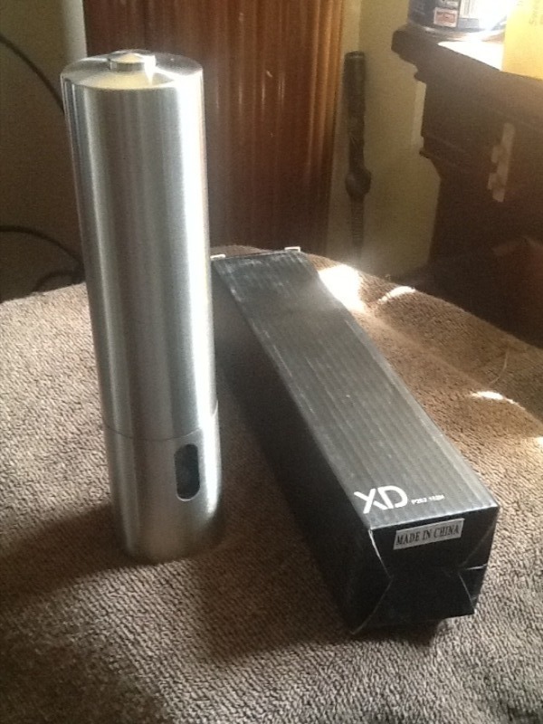 lot 140 image: Two very nice stainless steel powered pepper mills