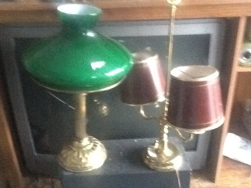lot 148 image: To brass lamps as pictured