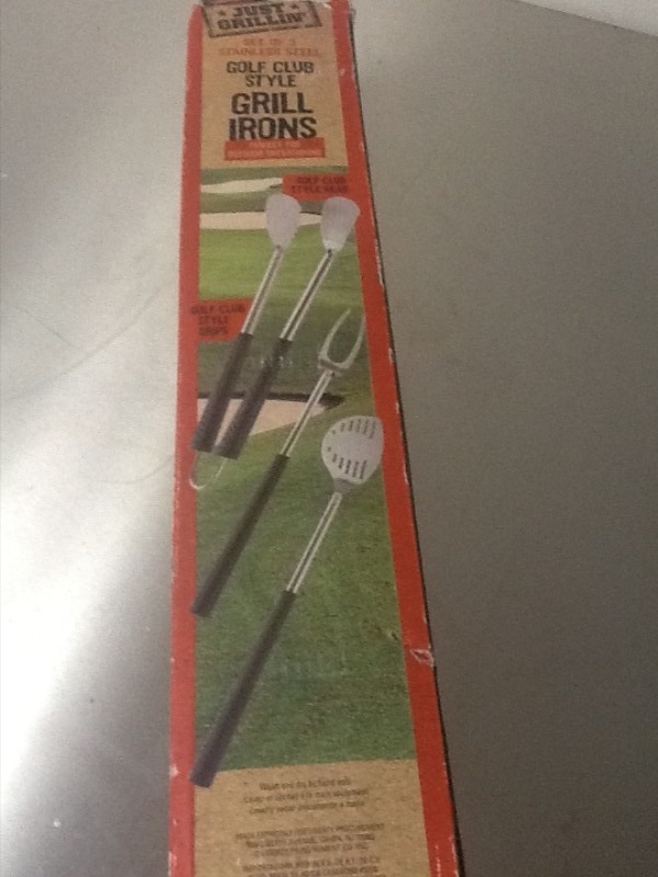 lot 160 image: Unique barbecue grill cooks set with golf same