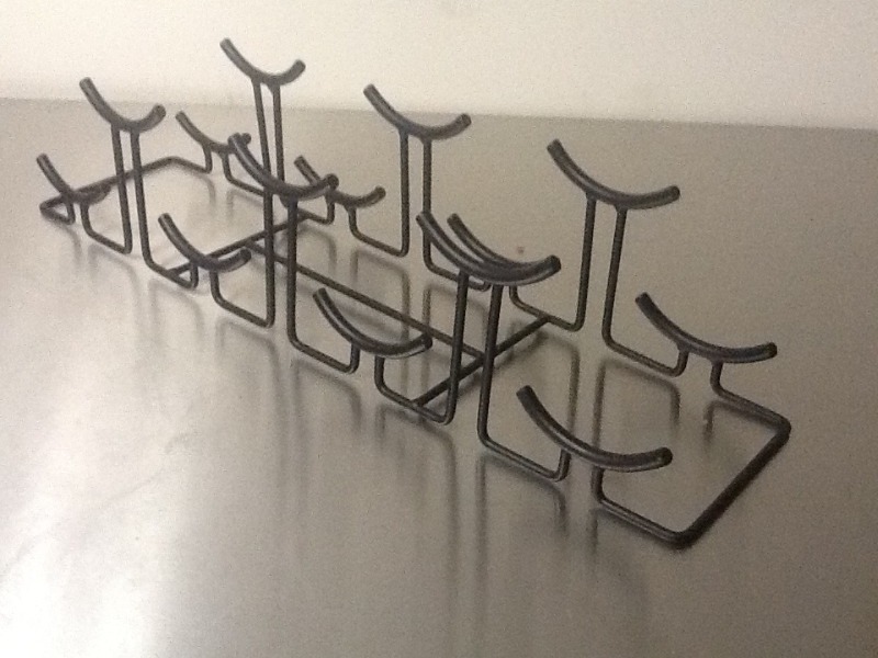 lot 191 image: Nice contemporary looking counter top wine rack as a picture